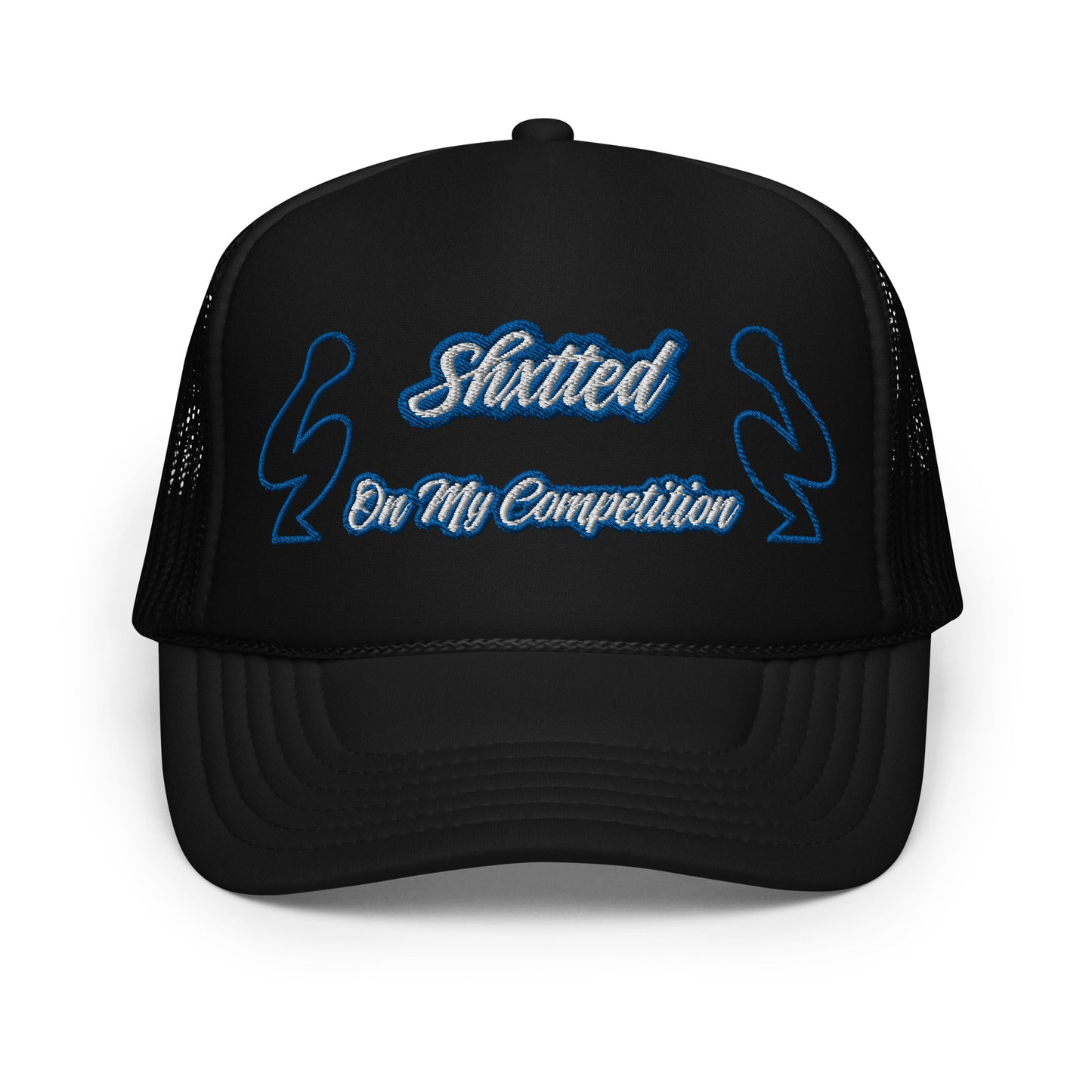 SHXTTED Trucker Hat (Blue and White Logo)