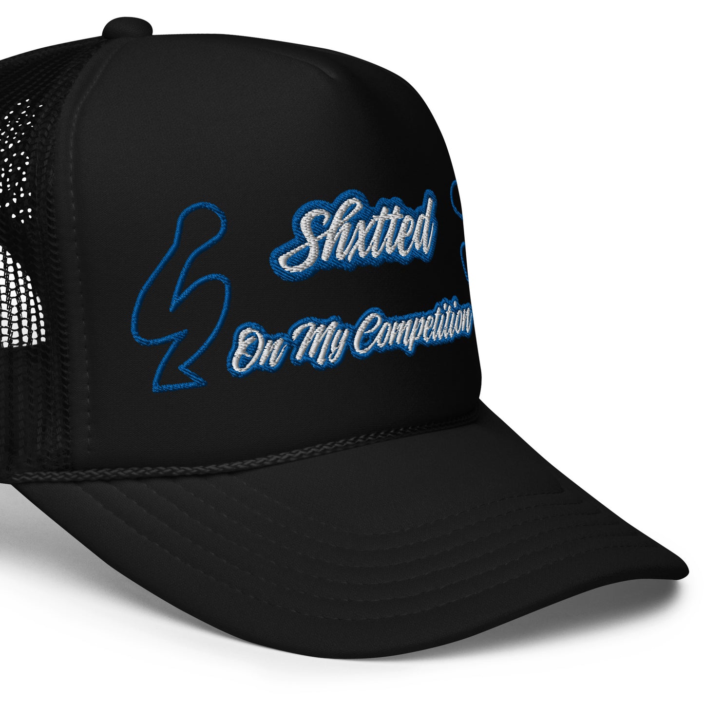 SHXTTED Trucker Hat (Blue and White Logo)