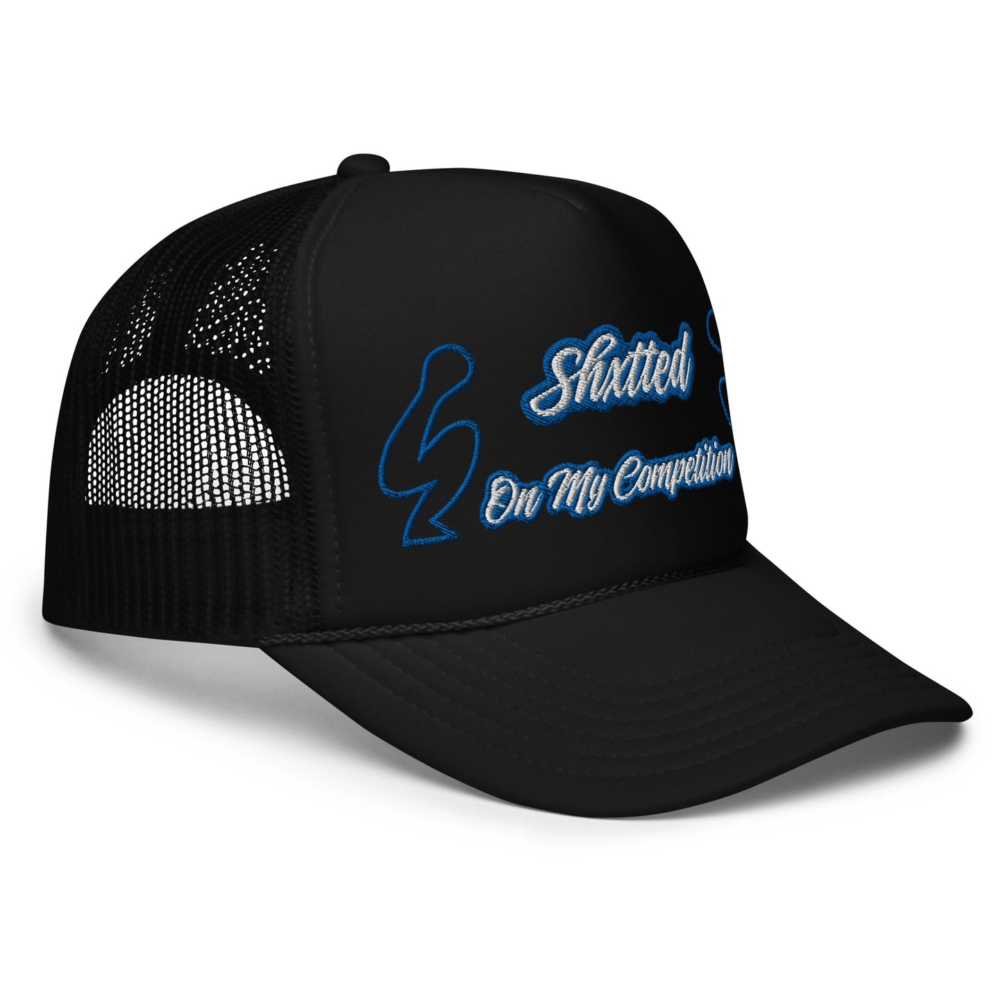 SHXTTED Trucker Hat (Blue and White Logo)