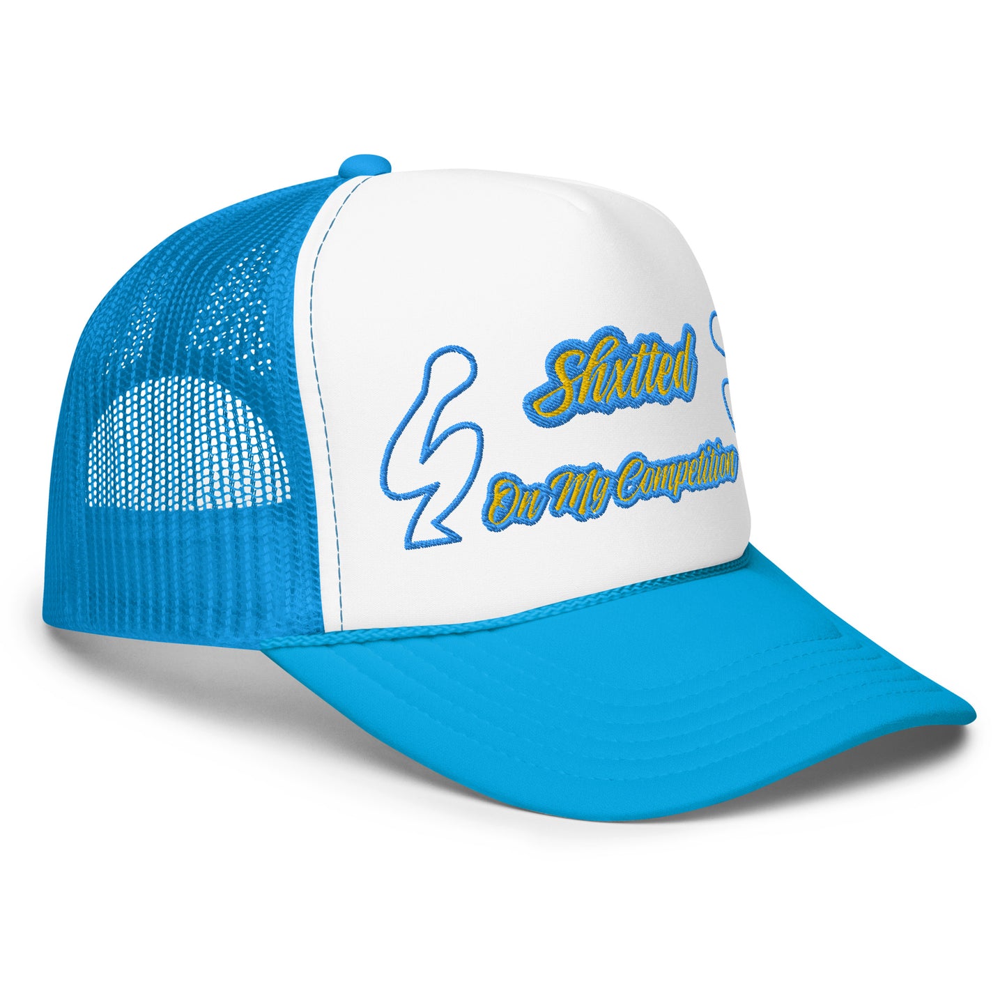 SHXTTED Trucker Hat (Blue and Yellow Logo)