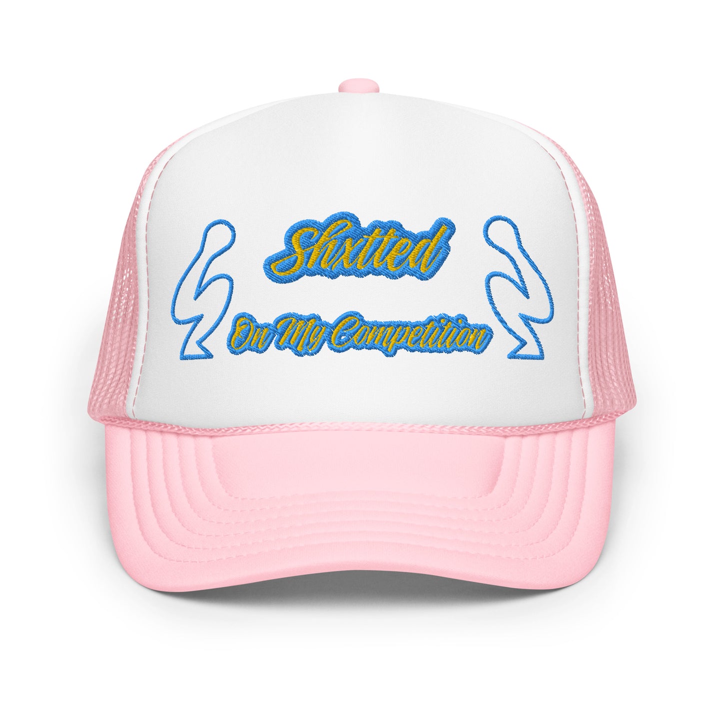 SHXTTED Trucker Hat (Blue and Yellow Logo)