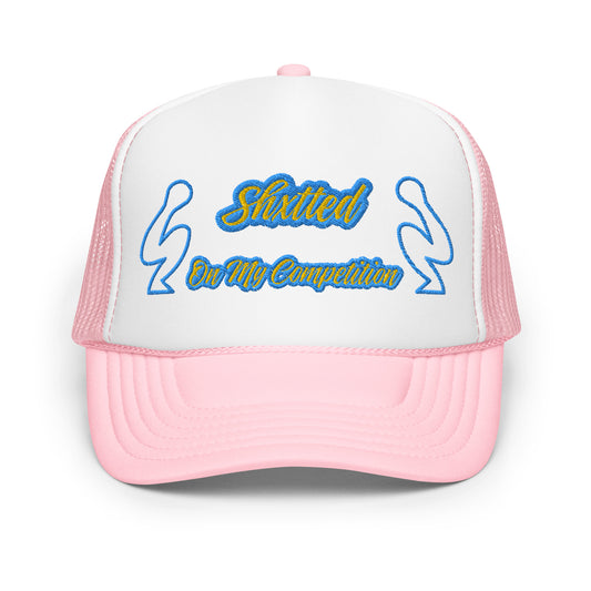 SHXTTED Trucker Hat (Blue and Yellow Logo)