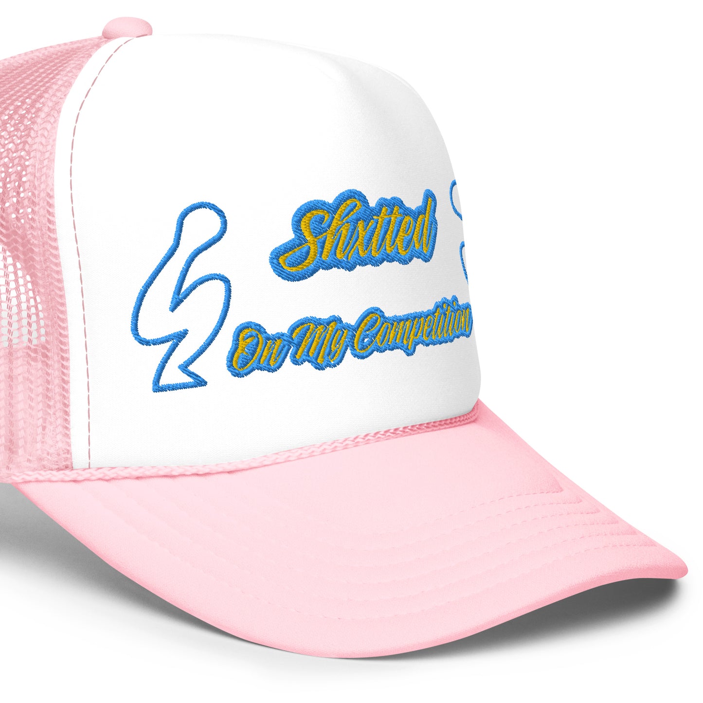 SHXTTED Trucker Hat (Blue and Yellow Logo)