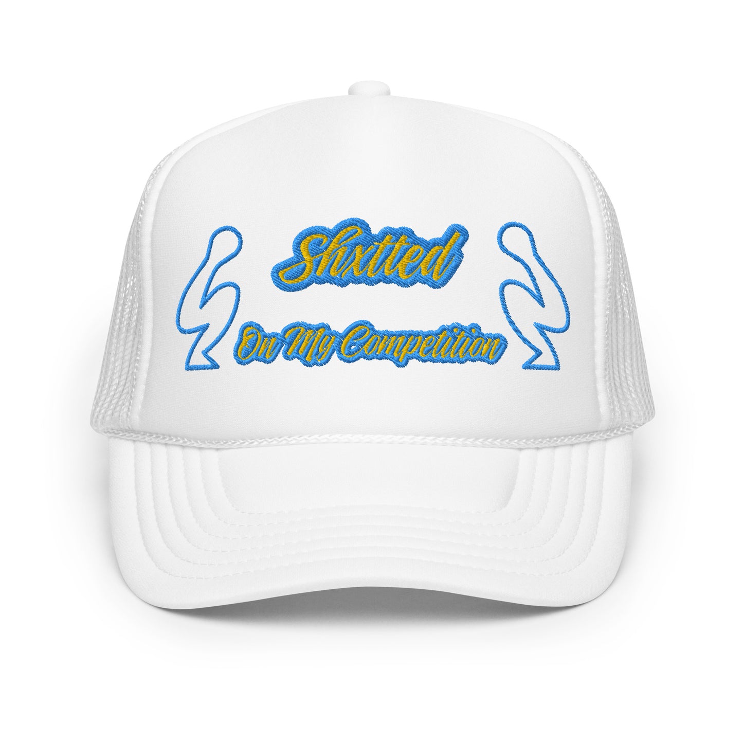 SHXTTED Trucker Hat (Blue and Yellow Logo)