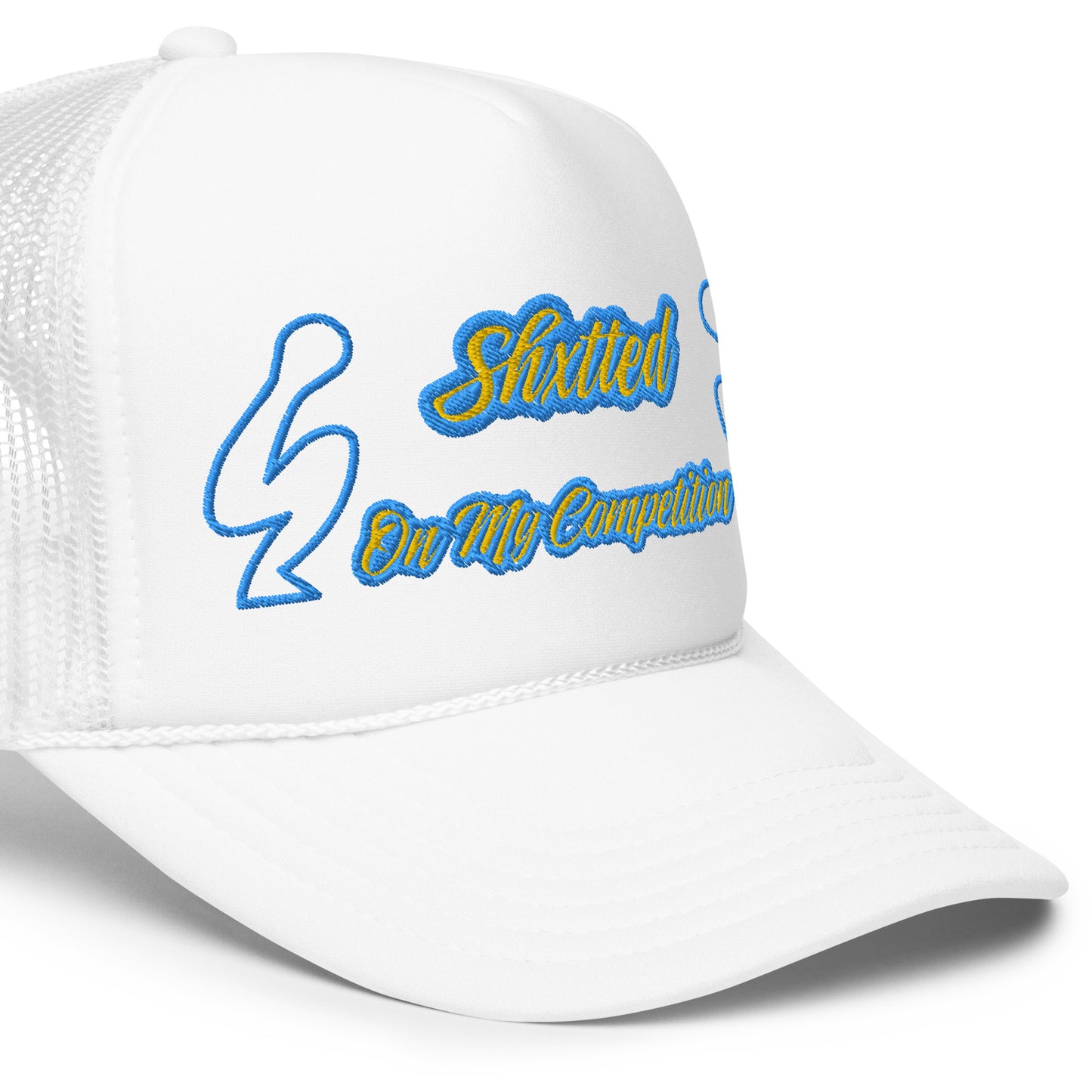 SHXTTED Trucker Hat (Blue and Yellow Logo)