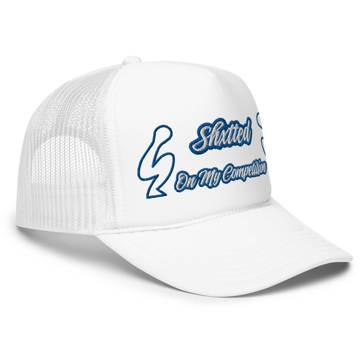 SHXTTED Trucker Hat (Blue and White Logo)