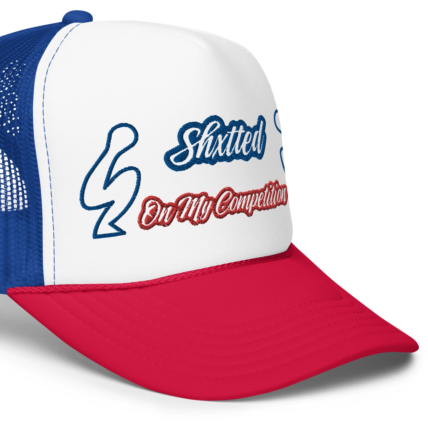 SHXTTED Trucker Hat (Red and Blue Logo)