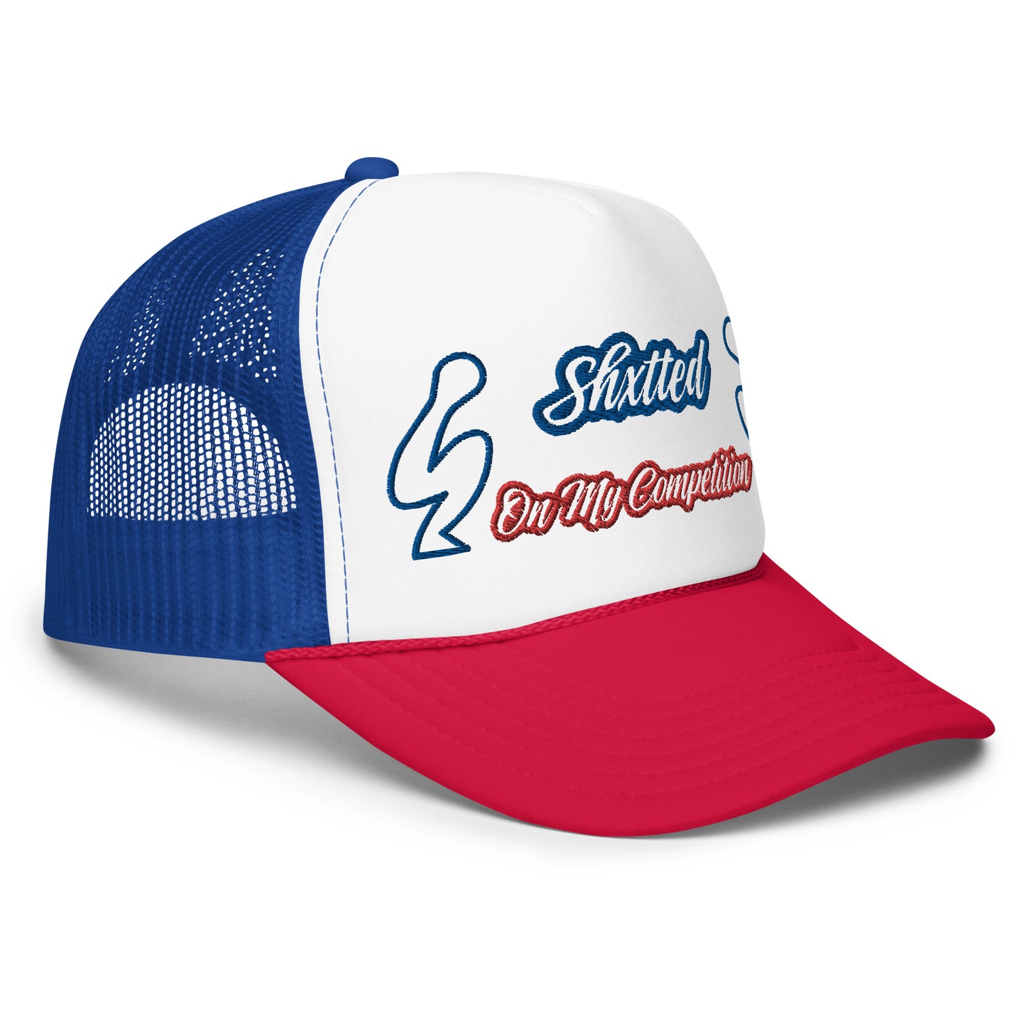 SHXTTED Trucker Hat (Red and Blue Logo)